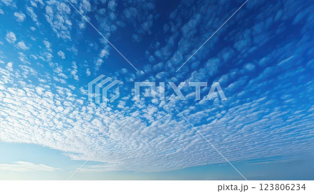 《AI画像》青空に広がる鱗雲 123806234