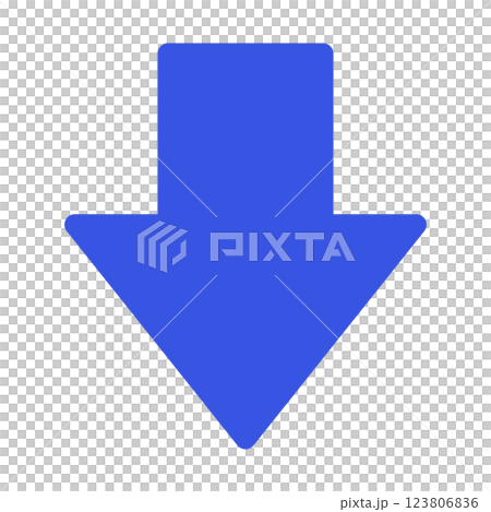 Simple downward blue arrow illustration Simple downward blue arrow illustration 123806836