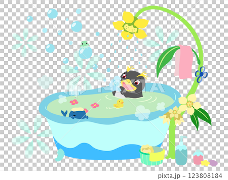 生物洗澡的插圖 123808184