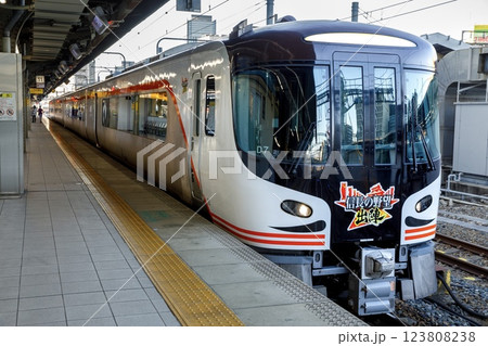 名古屋駅に停車中のHC85系特急ひだ（信長の野望コラボラッピング） 123808238
