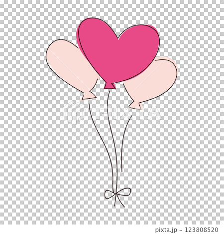 Heart balloon illustration 123808520