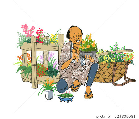 鉢植え売り 123809081