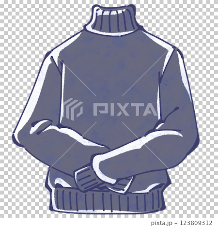 高領毛衣插畫 高領毛衣插畫 123809312