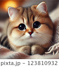 見つめる猫 123810932