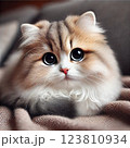 見つめる猫 123810934