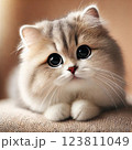 見つめる子猫 123811049