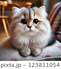 見上げる猫 123811054