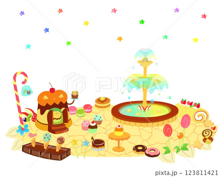 ハロウィンのお菓子の広場 123811421