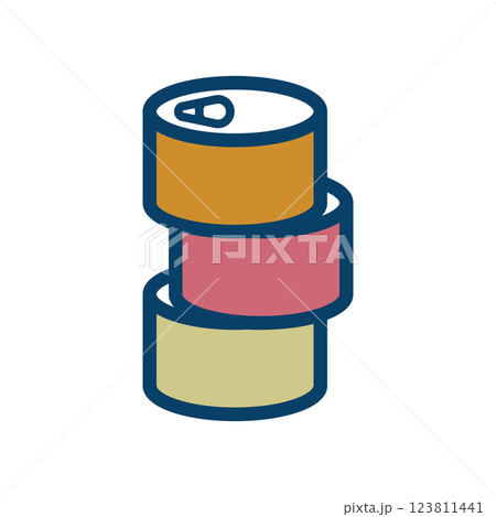 缶詰のアイコンイラスト 123811441