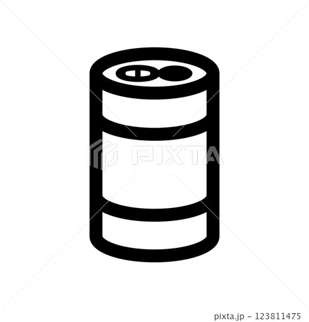 缶のアイコンイラスト 缶のアイコンイラスト 123811475