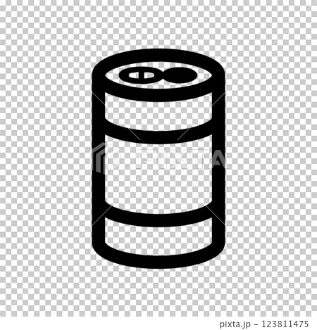 缶のアイコンイラスト 缶のアイコンイラスト 123811475