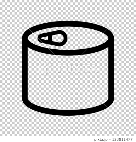 缶詰のアイコンイラスト 缶詰のアイコンイラスト 123811477