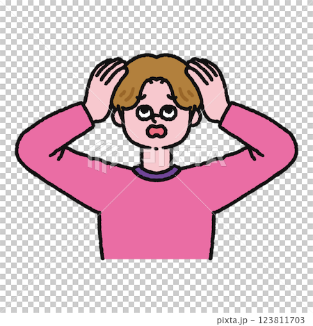 Men holding their heads 123811703