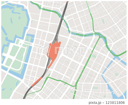 東京駅近辺地図 123811806