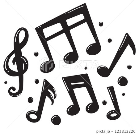 Musical Notes and Symbols Illustration Musical Notes and Symbols Illustration 123812220