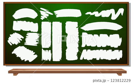 Chalkboard Brush Strokes Collection 123812229