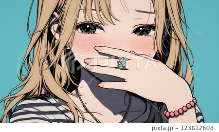 失言をして恥ずかしくて思わず口を手で覆っている若い女性