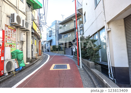 City Street in Urban Area with Shops and Residences, Komagome Dec 6 2024 123813409