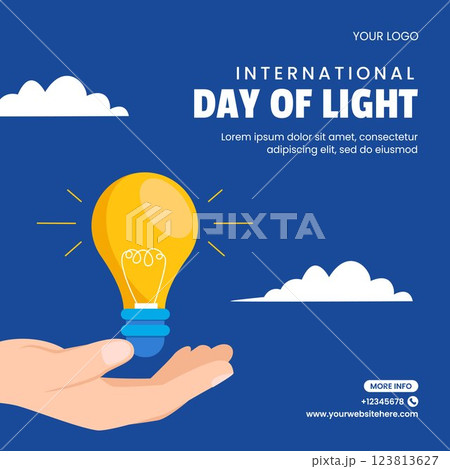International Day of Light Creative Social Media Illustration International Day of Light Creative Social Media Illustration 123813627