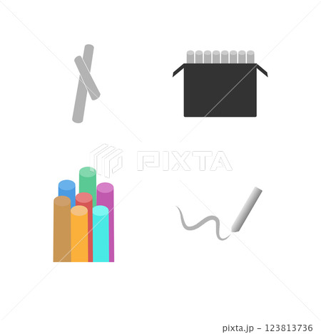 chalk icon vector chalk icon vector 123813736