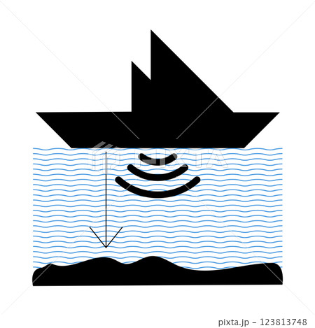 Water Depth meter Icon 123813748