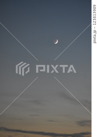 三日月と金星が西空に出現 123813989