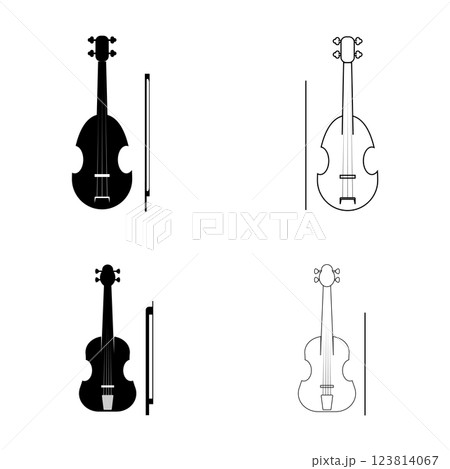 Violin vector icon 123814067