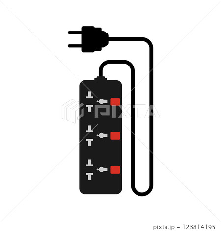 extension cord simple vector icon extension cord simple vector icon 123814195