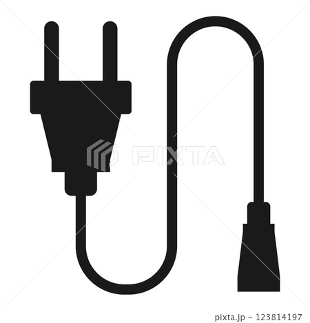 extension cord simple vector icon extension cord simple vector icon 123814197