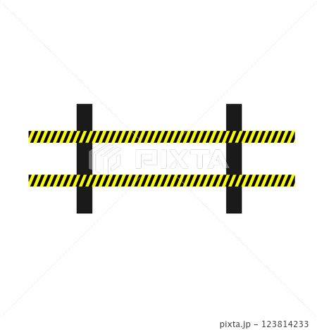 Police line icon vector 123814233
