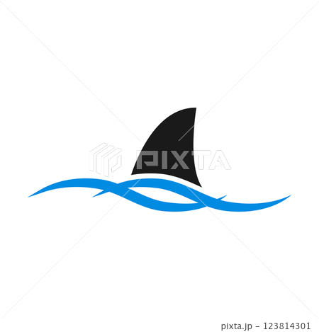 shark fin icon vector 123814301