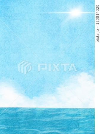青い海と太陽 青い海と太陽 123814329