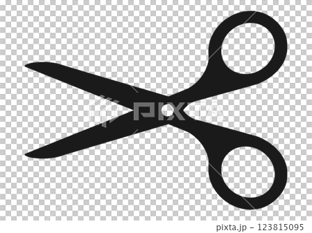 白黒のはさみのベクターイラストアイコン 123815095
