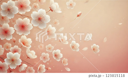 サンセットベージュの風に乗る桜の詩 サンセットベージュの風に乗る桜の詩 123815118