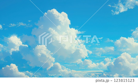 夏空に広がる入道雲_2 123815123