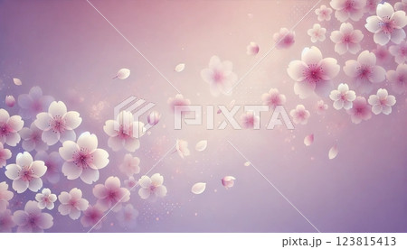 ラベンダーパープルに舞う桜の調べ ラベンダーパープルに舞う桜の調べ 123815413