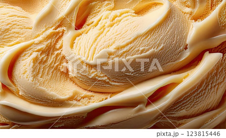 《AI画像》バニラ味のアイスクリーム 123815446