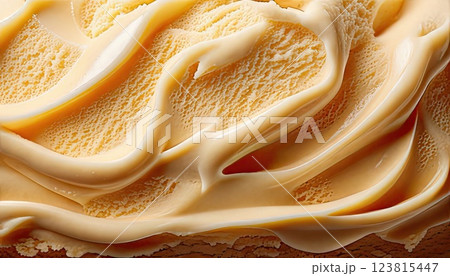 《AI画像》バニラ味のアイスクリーム 《AI画像》バニラ味のアイスクリーム 123815447