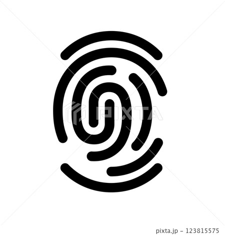 シンプルな指紋のアイコン 123815575