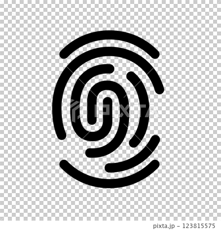 シンプルな指紋のアイコン 123815575