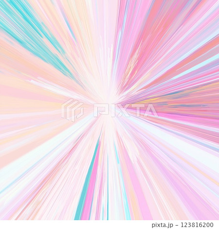 淡い光の爆発 - ソフトなパステルカラーの抽象アート 123816200