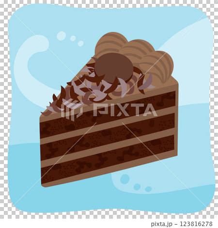 一片巧克力蛋糕 123816278