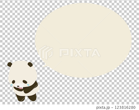 Laughing panda with speech bubble Laughing panda with speech bubble 123816280