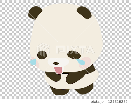 Laughing baby panda 123816283