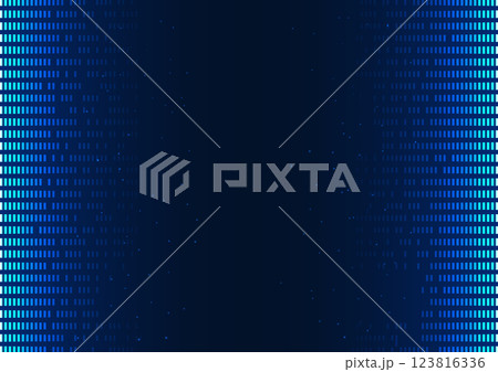 Sound wave technology background with digital style waves, conveying precise sound transmission and digital data processing, suitable for presenting sound technology and innovation. 123816336