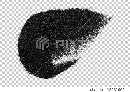 Black diamond powder isolated on transparent background. Black diamond powder isolated on transparent background. 123816634