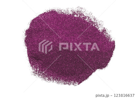 Dark purple glitter powder isolated on transparent background. Dark purple glitter powder isolated on transparent background. 123816637