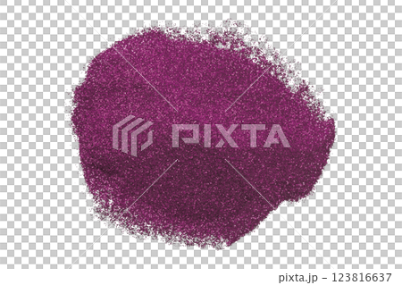 Dark purple glitter powder isolated on transparent background. Dark purple glitter powder isolated on transparent background. 123816637