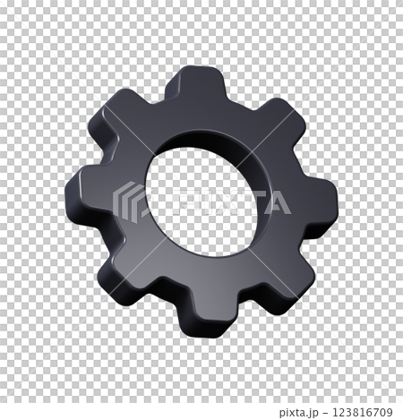 Settings icon. Gear. 3d render 123816709