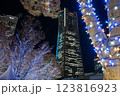 みなとみらいの高層ビルと夜の横浜の街並み 123816923